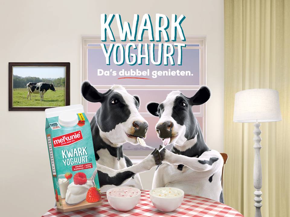 MELKUNIE KWARKYOGHURT; DA’S DUBBEL GENIETEN